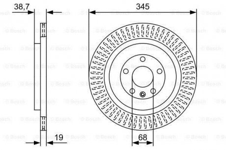 Диск гальмівний BOSCH 0986479W54