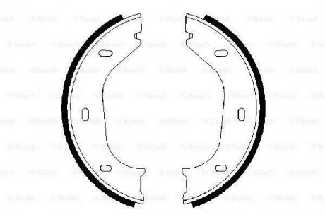 Колодки тормозные барабанные BOSCH 0986487202