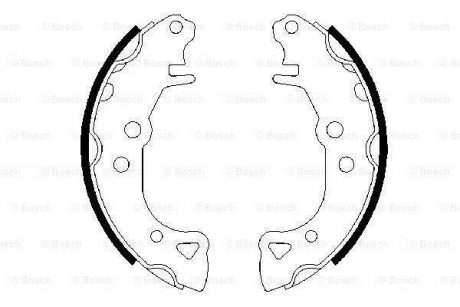 CITROEN Щеки тормозные AX, Saxo. BOSCH 0986487252