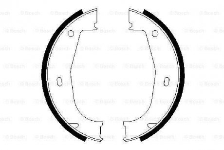 Тормозные колодки стояночног тормоза BMW E36/Z3 BOSCH 0986487520 (фото 1)