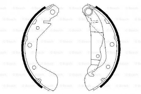 Колодки гальмівні бараб. зад. Opel Astra F 91-98 BOSCH 0 986 487 613 (фото 1)