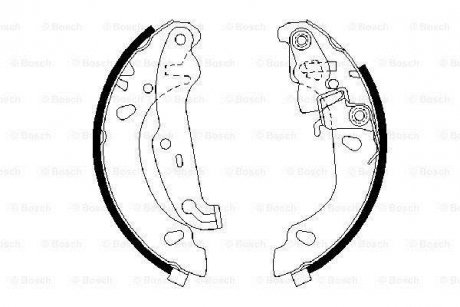 Колодки гальмівні барабанні BOSCH 0986487624