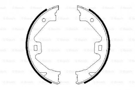 Тормозные колодки барабанные BOSCH 0986487650