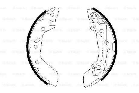 HYUNDAI Щеки тормозные Accent -05 BOSCH 0986487655