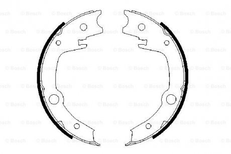 Колодки ручного тормоза TOYOTA Avensis, Corolla, Celica, Yaris 01- BOSCH 0986487679 (фото 1)