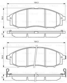 Гальмівні колодки дискові BOSCH 0986494152