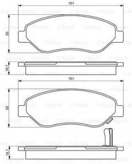 Гальмівні колодки дискові BOSCH 0986494345 (фото 1)