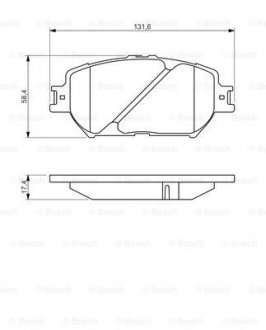 TOYOTA Тормозные колодки передн. Camry 01- BOSCH 0986494418 (фото 1)