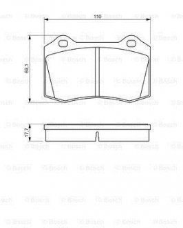 Тормозные колодки задн. Jaguar S-Type, XK 02- BOSCH 0986494486 (фото 1)