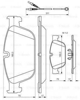 Колодки тормозные BOSCH 0986494526