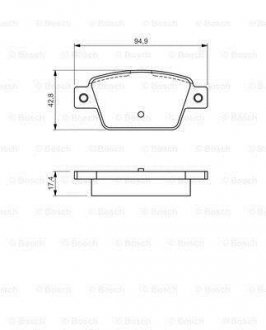 FIAT Тормозные колодки задние STILO, BRAVO 1.2 16V-2.4 20V 01- BOSCH 0986494536