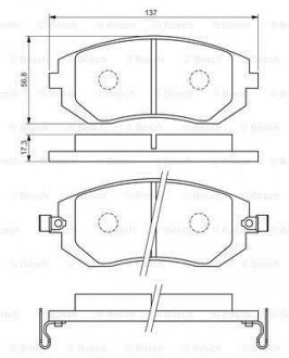 SUBARU Колодки тормозные передн.Forester 02-,Impreza,Legacy IV,V,Outback,XV BOSCH 0986494558