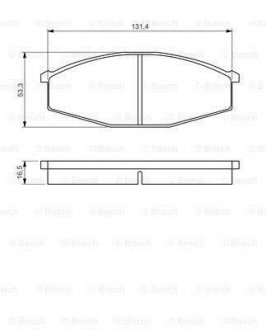 Тормозные колодки перед. NISSAN Patrol -98 BOSCH 0986494566