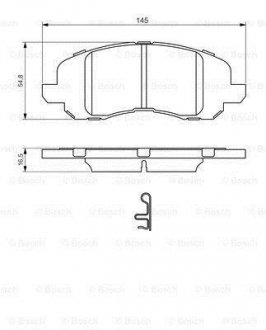 Комплект гальмівних колодок BOSCH 0 986 494 575