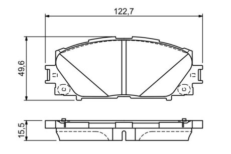 TOYOTA Колодки тормозные передн.Yaris 05-,Prius 09- BOSCH 0986494670