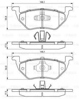 Гальмівні колодки, дискові BOSCH 0986494683