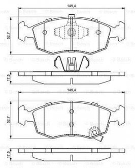 Колодки тормозные BOSCH 0986494687