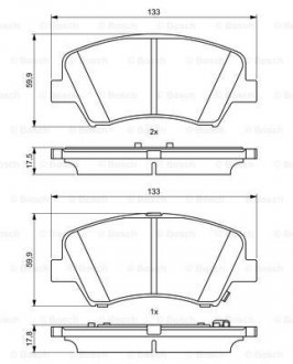 Колодки тормозные BOSCH 0986494712