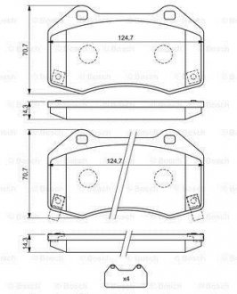 OPEL Колодки торм. передние Corsa D/E BOSCH 0986494718