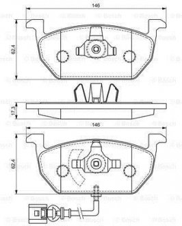 Комплект тормозных колодок из 4 шт. дисков BOSCH 0986494721