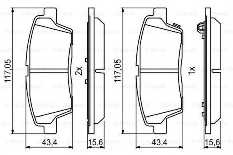 HYUNDAI Тормозные колодки задн.Sorento,Santa Fe BOSCH 0986494766