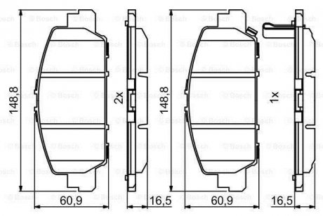 Гальмівні колодки дискові BOSCH 0986494773