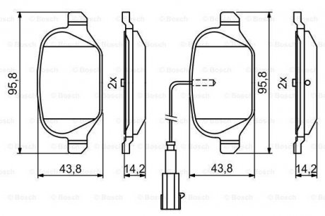 Тормозные колодки дисковые BOSCH 0986494779