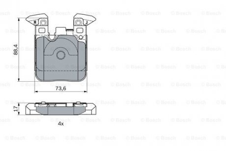 Тормозные колодки дисковые BOSCH 0986494948