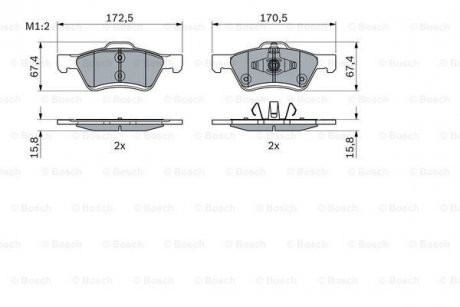 Колодки тормозные дисковые BOSCH 0 986 494 960