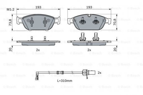 Тормозные колодки дисковые BOSCH 0986494986