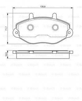 Тормозные колодки перед. FORD Transit (диск 15&quot;) 94-00 BOSCH 0986495112