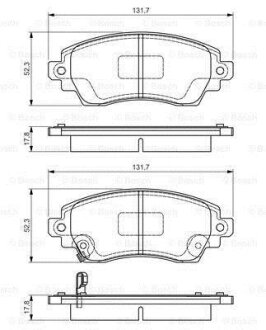 Комплект гальмівних колодок BOSCH 0986495132