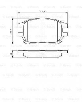 Тормозные колодки пер Lexus RX 01- BOSCH 0986495140