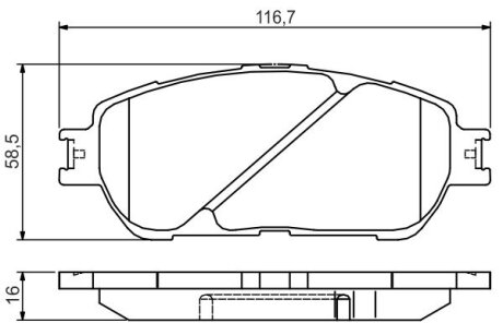 Тормозные колодки дисковые BOSCH 0986495160 (фото 1)