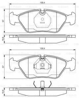 Колодки гальмівні дискові BOSCH 0 986 495 162 (фото 1)