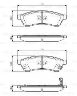 CHEVROLET Тормозные колодки задние Epica BOSCH 0986495168