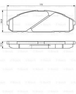 NISSAN Тормозные колодки передн.Patrol GR I 4.2 88- BOSCH 0986495171