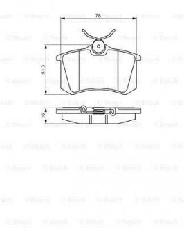 Тормозные колодки задн. AUDI A3,A4,A6 SEAT VW Golf 3/4 SKODA BOSCH 0986495231