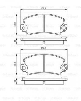 Тормозные колодки пер.. RENAULT 21, 25, Espace 1,6-2,9 BOSCH 0986495270