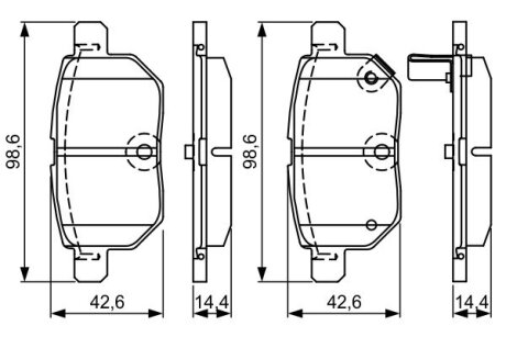 Тормозные кол. зад. Toyota Yaris, IQ, AURIS 07 - BOSCH 0986495286 (фото 1)