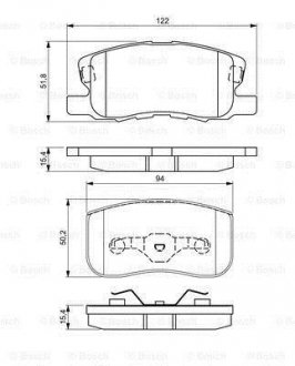 MITSUBISHI Колодки тормозные передн Colt -12 BOSCH 0986495313