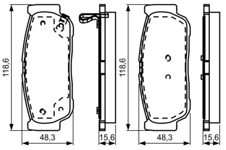 ДИСКОВI КОЛОДКИ ЗАДНI BOSCH 0986495315