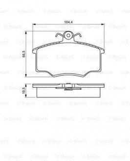 AUDI Колодки тормозные передн. 80, VW Passat -88 BOSCH 0986495340 (фото 1)