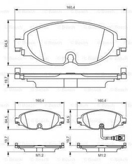 ГАЛЬМІВНІ КОЛОДКИ, ДИСКОВІ BOSCH 0986495347 (фото 1)