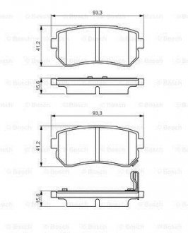 Тормозные кол. задн. Kia Ceed, Rio, Hyundai Accent BOSCH 0986495354