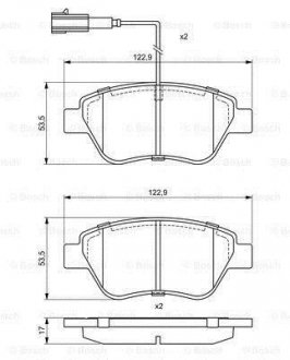 Колодки гальмівні дискові BOSCH 0986495378