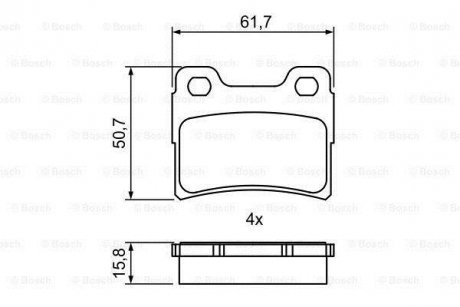 FORD Колодки тормозные задние ESCORT 90- BOSCH 0986495386