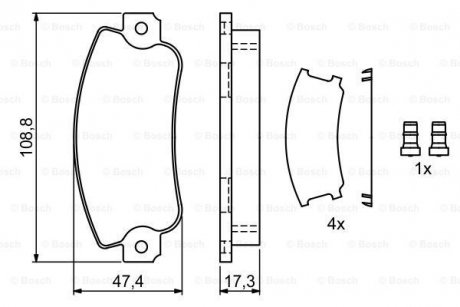 Тормозные колодки перед. FIAT Uno 1,0/1,5 89-02 SEAT Ibiza -93 BOSCH 0986495456