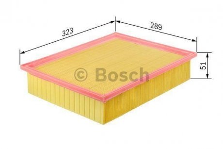 S9781 Фильтр воздушный BMW E34 2,4/2,5TD (288*49*327) BOSCH 1457429781