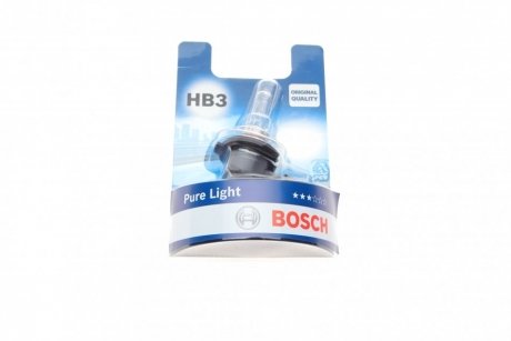 Лампа галогенная Pure Light HB3 12V 60W BOSCH 1 987 301 062